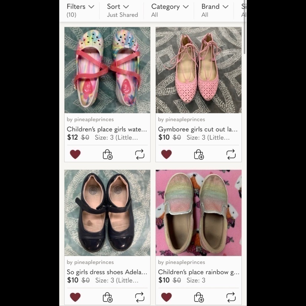Bundle of girls shoes
